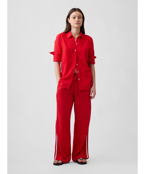 GAP(ギャップ)の「リネンブレンド イージーシャツ(シャツ/ブラウス・レディース・グリーン/レッド・XXS/L/M/XS/S)」の6枚目の写真