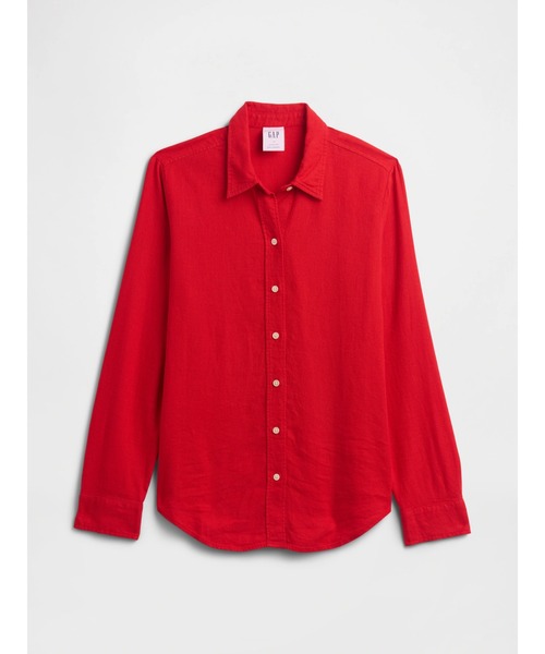 GAP(ギャップ)の「リネンブレンド イージーシャツ(シャツ/ブラウス・レディース・グリーン/レッド・XXS/L/M/XS/S)」の9枚目の写真