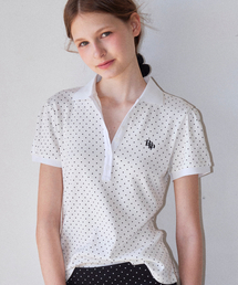 Frill Cap Polo Shirt White