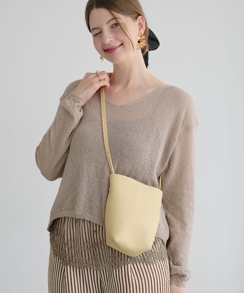 ZAKKA-BOX(ザッカボックス)の「ミニショルダーバッグ(ショルダーバッグ・レディース・キャメル/イエロー系その他/ライトベージュ・FREE)」の3枚目の写真