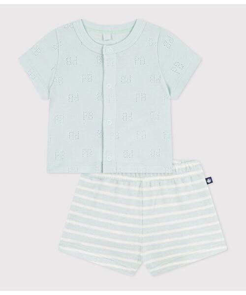 針抜き ベビー2点セット（シャツ/ブラウス）｜PETIT BATEAU