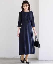 AIMER レース袖×ウエストタックフィット&フレアワンピース　Mサイズ AIMER｜エメのワンピース/ドレス（レース）通販 - ZOZOTOWN