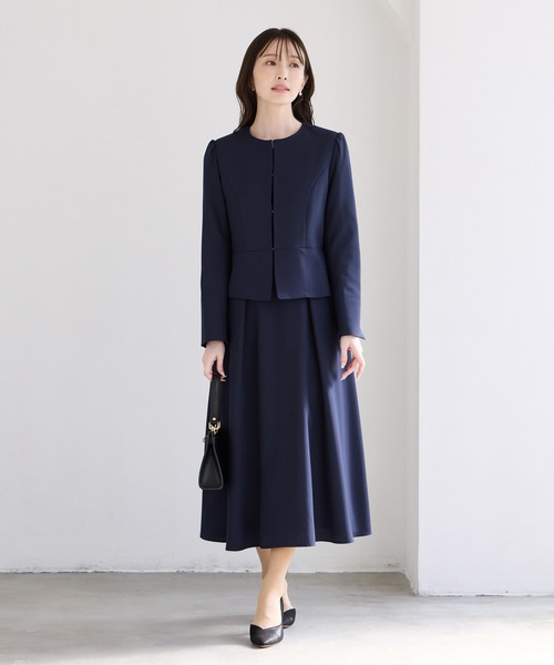 AIMER(エメ)の「レース袖×ウエストタックフィット&フレアワンピース 結婚式 お呼ばれ ドレス 20代 30代 40代(ワンピース・レディース・ピンクベージュ/ベージュ/ネイビー・LARGE/MEDIUM)」の10枚目の写真