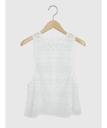 Sleeveless crochet knit top