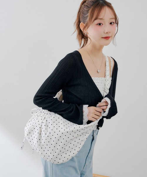 continuer de NICE CLAUP(コンティニューデナイスクラップ)の「【WEB限定】ドットショルダーバッグ(ショルダーバッグ・レディース・ネイビー/ホワイト・FREE)」の4枚目の写真