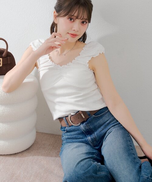 Chico(チコ)の「サークルバックル太ベルト(ベルト・レディース・ブラウン/ベージュ・FREE)」の3枚目の写真