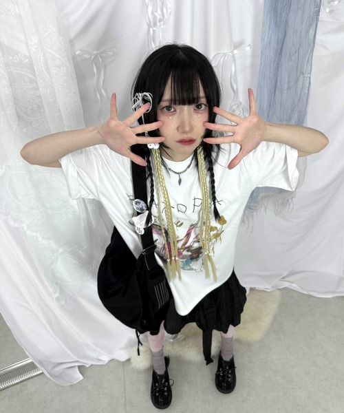 Never mind the XU / Chikashitsu+(ネバーマインド ザ エックスユー / チカシツプラス)の「【Nerd out XU】ribbon round pumps / 【ナードアウトエックスユー】リボンラウンドパンプス<着用動画あり>(パンプス・レディース・ブラック・38/37)」の2枚目の写真