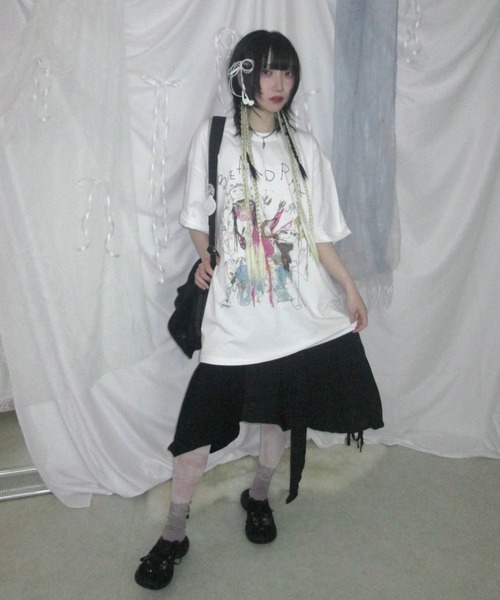 Never mind the XU / Chikashitsu+(ネバーマインド ザ エックスユー / チカシツプラス)の「【Nerd out XU】ribbon round pumps / 【ナードアウトエックスユー】リボンラウンドパンプス<着用動画あり>(パンプス・レディース・ブラック・38/37)」の5枚目の写真