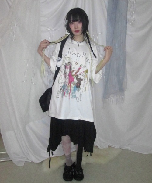 Never mind the XU / Chikashitsu+(ネバーマインド ザ エックスユー / チカシツプラス)の「【Nerd out XU】ribbon round pumps / 【ナードアウトエックスユー】リボンラウンドパンプス<着用動画あり>(パンプス・レディース・ブラック・38/37)」の4枚目の写真