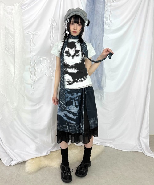 Never mind the XU / Chikashitsu+(ネバーマインド ザ エックスユー / チカシツプラス)の「【Nerd out XU】ribbon round pumps / 【ナードアウトエックスユー】リボンラウンドパンプス<着用動画あり>(パンプス・レディース・ブラック・38/37)」の11枚目の写真