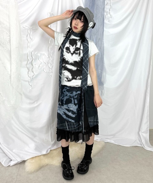 Never mind the XU / Chikashitsu+(ネバーマインド ザ エックスユー / チカシツプラス)の「【Nerd out XU】ribbon round pumps / 【ナードアウトエックスユー】リボンラウンドパンプス<着用動画あり>(パンプス・レディース・ブラック・38/37)」の12枚目の写真