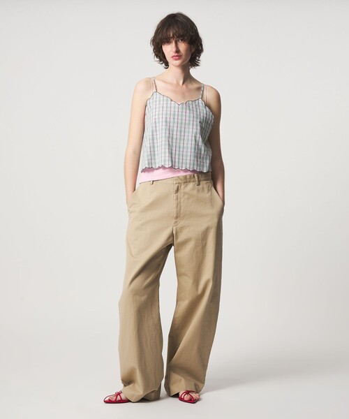 sara mallika（サラ マリカ）の「【別注】＜Sara mallika for 6＞CHECK CAMISOLE/キャミソール（キャミソール・レディース・ケリーグリーン・FREE）」の2枚目の写真
