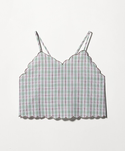 sara mallika（サラ マリカ）の「【別注】＜Sara mallika for 6＞CHECK CAMISOLE/キャミソール（キャミソール・レディース・ケリーグリーン・FREE）」の3枚目の写真