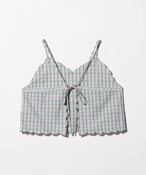 sara mallika（サラ マリカ）の「【別注】＜Sara mallika for 6＞CHECK CAMISOLE/キャミソール（キャミソール・レディース・ケリーグリーン・FREE）」の4枚目の写真