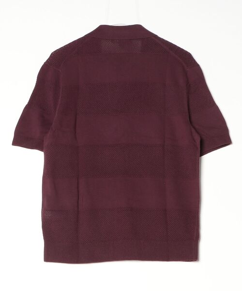 BANANA REPUBLIC FACTORY STORE（バナナリパブリック ファクトリーストア）の「BANANA REPUBLIC FACTORY STORE　　メッシュストライプニットポロ（ニット/セーター・メンズ・ネイビー/ホワイト系その他/ワインレッド/グリーン・L/XL/S/M）」の5枚目の写真