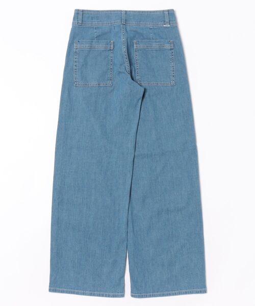 SOMETHING(サムシング)の「サマーデニムセミワイドパンツ(デニムパンツ・レディース・ライトインディゴブルー・M/S)」の2枚目の写真