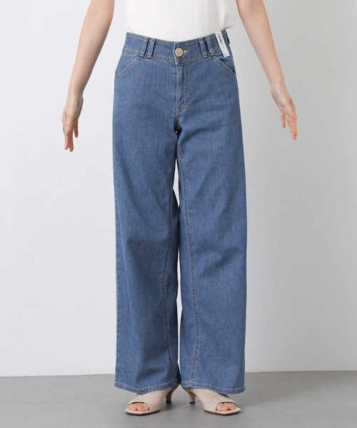 SOMETHING(サムシング)の「サマーデニムセミワイドパンツ(デニムパンツ・レディース・ライトインディゴブルー・M/S)」の10枚目の写真