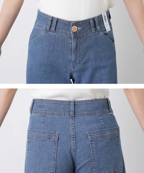 SOMETHING(サムシング)の「サマーデニムセミワイドパンツ(デニムパンツ・レディース・ライトインディゴブルー・M/S)」の8枚目の写真