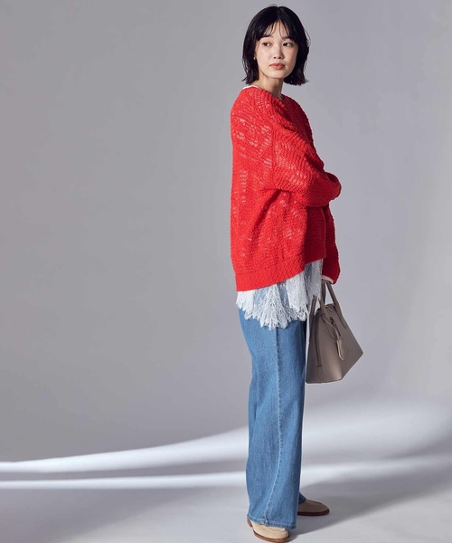 SOMETHING(サムシング)の「サマーデニムセミワイドパンツ(デニムパンツ・レディース・ライトインディゴブルー・M/S)」の22枚目の写真