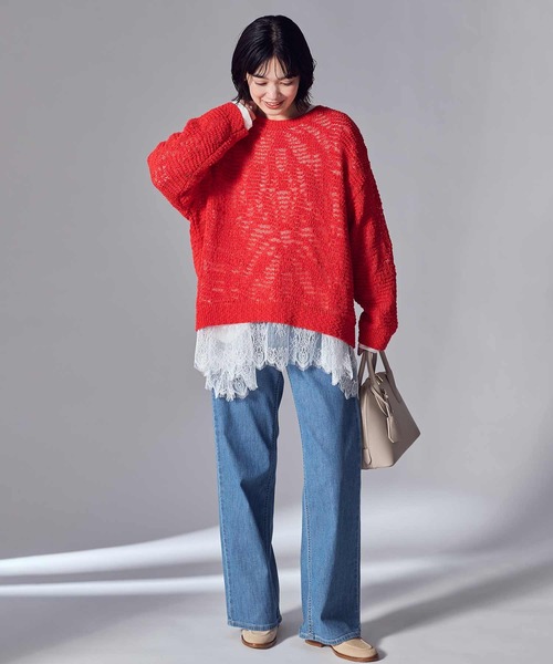 SOMETHING(サムシング)の「サマーデニムセミワイドパンツ(デニムパンツ・レディース・ライトインディゴブルー・M/S)」の20枚目の写真