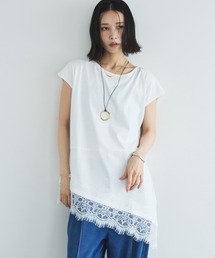 【イージーケア/接触冷感】イレヘムレースフレンチTOPS