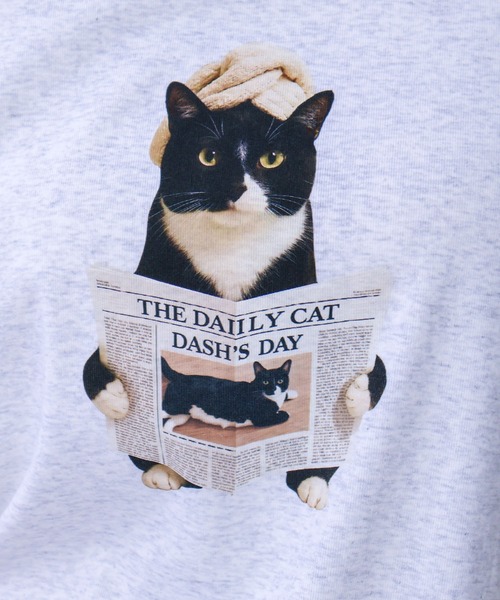 SpRay(スプレイ)の「CAT転写Tシャツ(Tシャツ/カットソー・レディース・チャコールグレー/オフホワイト/ブラウン/オートミール・FREE)」の14枚目の写真