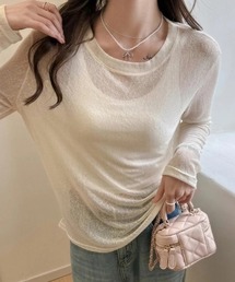 シアールーズロングTシャツ/冷房対策 UVカット
