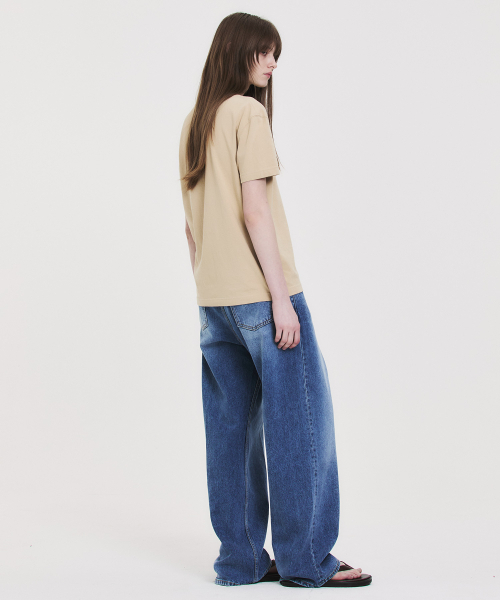 NOHANT(ノアン)の「COLLEGE LOGO T-SHIRT BEIGE(Tシャツ/カットソー・メンズ・Beige・LARGE/MEDIUM/SMALL/X-SMALL)」の6枚目の写真