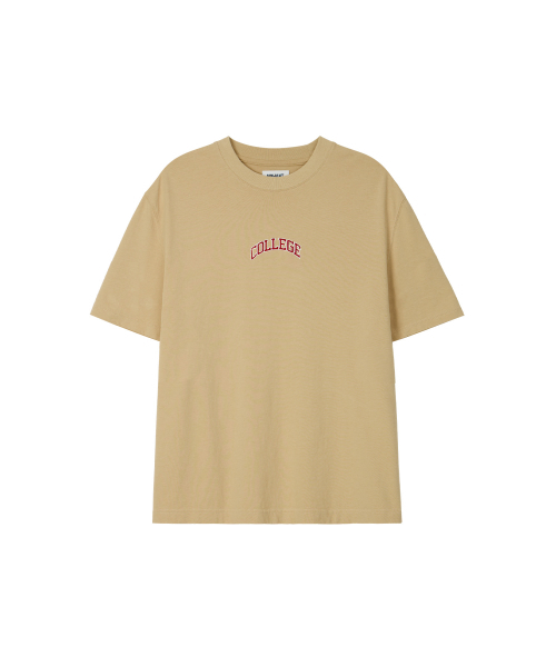 NOHANT(ノアン)の「COLLEGE LOGO T-SHIRT BEIGE(Tシャツ/カットソー・メンズ・Beige・LARGE/MEDIUM/SMALL/X-SMALL)」の3枚目の写真