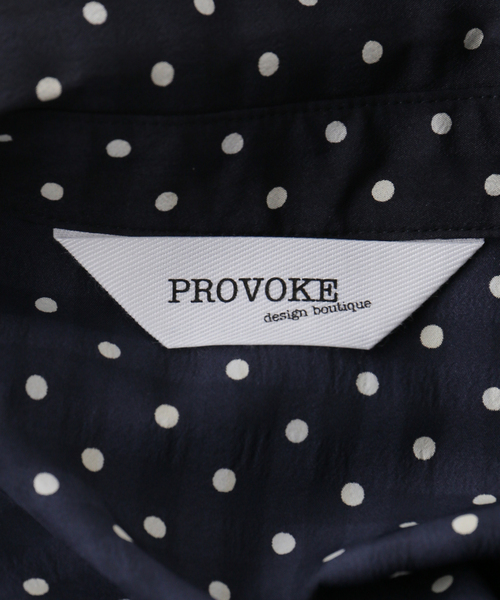 PROVOKE (プロヴォーク)の「【PROVOKE/プロヴォーク】 ショートスリーブドットバルーンシャツ(シャツ/ブラウス・レディース・ホワイト/ネイビー・FREE)」の10枚目の写真
