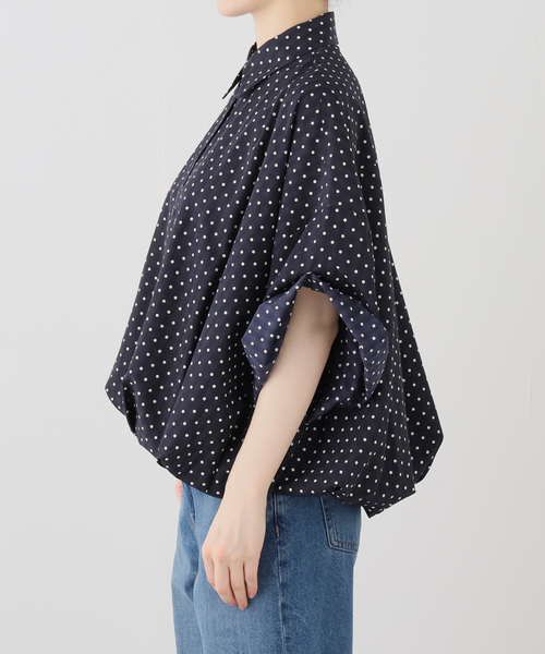 PROVOKE (プロヴォーク)の「【PROVOKE/プロヴォーク】 ショートスリーブドットバルーンシャツ(シャツ/ブラウス・レディース・ホワイト/ネイビー・FREE)」の15枚目の写真