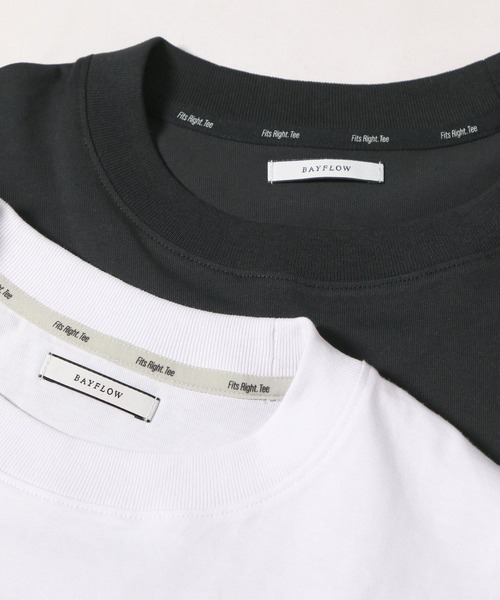 BAYFLOW（ベイフロー）の「ベーシックTEE（Tシャツ/カットソー・メンズ・オフホワイト/ブラック・LARGE/MEDIUM）」の15枚目の写真