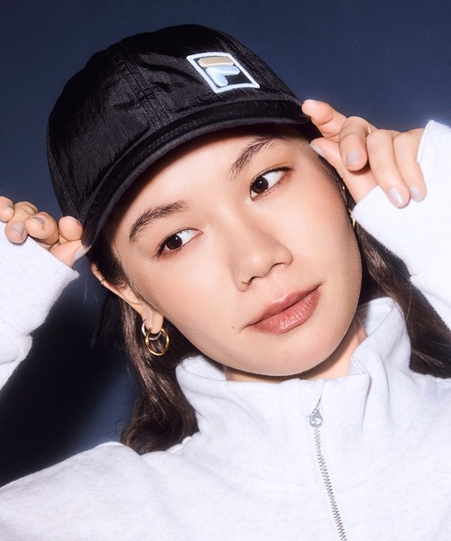 Casselini（キャセリーニ）の「Casselini(キャセリーニ)FILAリボンキャップ（キャップ・レディース・ブラック/ブルー/ベージュ・FREE）」の2枚目の写真
