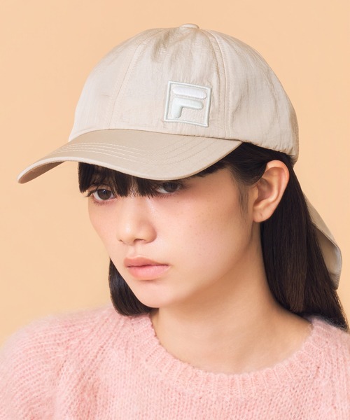 Casselini（キャセリーニ）の「Casselini(キャセリーニ)FILAリボンキャップ（キャップ・レディース・ブラック/ブルー/ベージュ・FREE）」の6枚目の写真