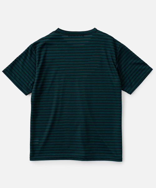 VASTIC(バスティック)の「シースルーストライプTシャツ_グリーン(Tシャツ/カットソー・メンズ・グリーン・MEDIUM/LARGE/X-LARGE)」の3枚目の写真