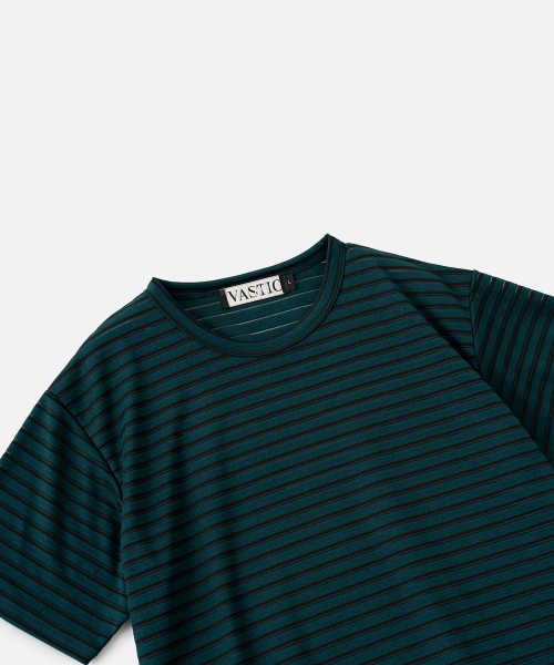 VASTIC(バスティック)の「シースルーストライプTシャツ_グリーン(Tシャツ/カットソー・メンズ・グリーン・MEDIUM/LARGE/X-LARGE)」の4枚目の写真