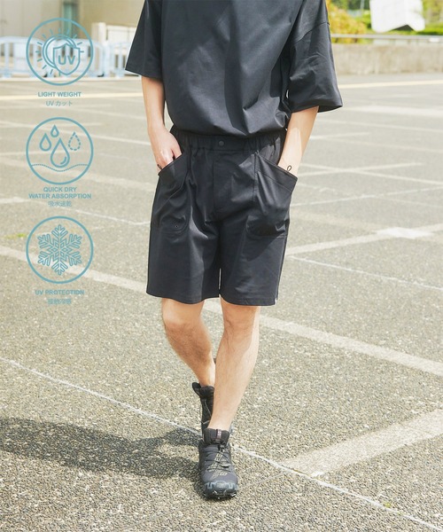 MAISON CLUB（メゾンクラブ）の「【MAISON CLUB】TACTICAL UTILITY SHORTS / タクティカルユーティリティショーツ　水陸両用/ストレッチ素材/速乾/UVカット/水着（その他パンツ・メンズ・グレー/ブラック・L/M）」の2枚目の写真