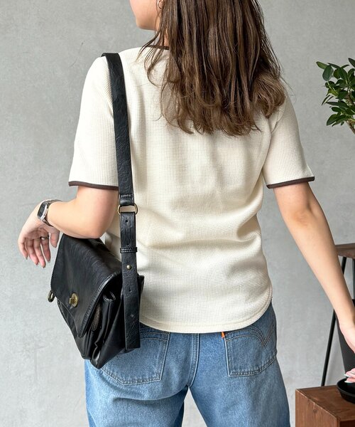 U.S. POLO ASSN.(ユーエスポロアッスン)の「【U.S. POLO ASSN.】ワッフルヘンリーT(Tシャツ/カットソー・レディース・ネイビー/グレー/ブラック/アイボリー/ブラウン/ホワイト・FREE)」の10枚目の写真