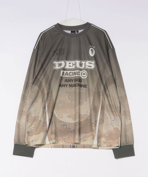 DEUS EX MACHINA(デウスエクスマキナ)の「CIRCUIT MOTO LS JERSEY(Tシャツ/カットソー・メンズ・カモフラージュ/ブラック・M/L)」の1枚目の写真