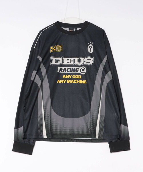 DEUS EX MACHINA(デウスエクスマキナ)の「CIRCUIT MOTO LS JERSEY(Tシャツ/カットソー・メンズ・カモフラージュ/ブラック・M/L)」の2枚目の写真