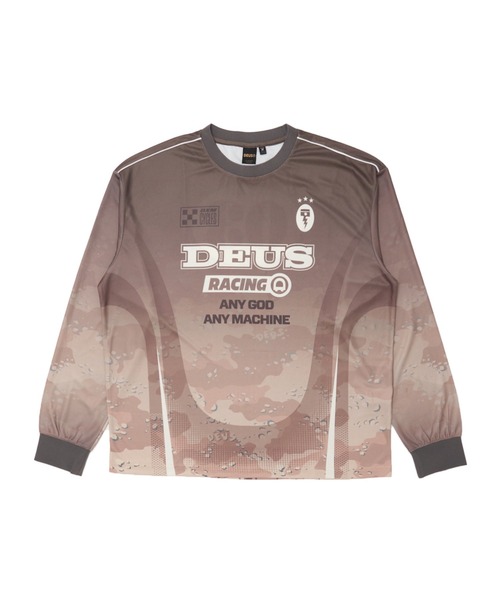 DEUS EX MACHINA(デウスエクスマキナ)の「CIRCUIT MOTO LS JERSEY 長袖モトクロスジャージTシャツ メッシュ素材(Tシャツ/カットソー・メンズ・カモフラージュ/ブラック・M/L)」の2枚目の写真