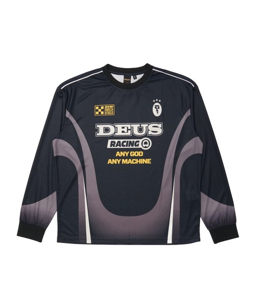DEUS EX MACHINA(デウスエクスマキナ)の「CIRCUIT MOTO LS JERSEY 長袖モトクロスジャージTシャツ メッシュ素材(Tシャツ/カットソー・メンズ・カモフラージュ/ブラック・M/L)」の1枚目の写真