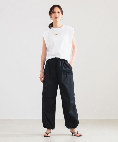 Demi-Luxe BEAMS（デミルクス ビームス）の「【8/6値下げ】ドロスト タフタ パンツ［接触冷感］（その他パンツ・レディース・ブラック系その他3/ブラック・36/38）」の7枚目の写真