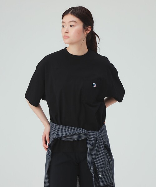 BEAMS HEART（ビームスハート）の「【EXCLUSIVE】RUSSELL ATHLETIC / ポケット Tシャツ（Tシャツ/カットソー・レディース・グリーン/オフホワイト/ワイン/ブラック・FREE）」の2枚目の写真