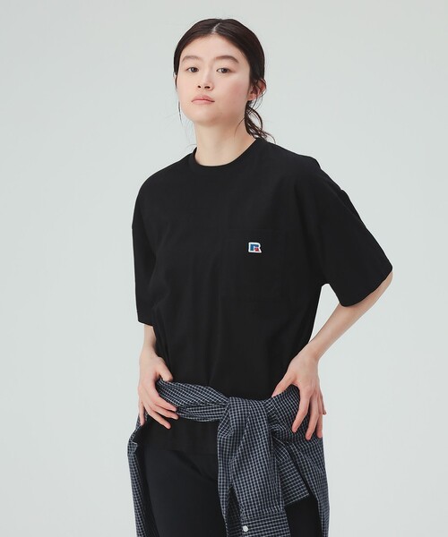 BEAMS HEART（ビームスハート）の「【EXCLUSIVE】RUSSELL ATHLETIC / ポケット Tシャツ（Tシャツ/カットソー・レディース・グリーン/オフホワイト/ワイン/ブラック・FREE）」の11枚目の写真