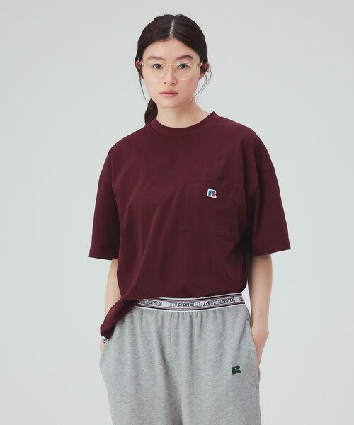 BEAMS HEART（ビームスハート）の「【EXCLUSIVE】RUSSELL ATHLETIC / ポケット Tシャツ（Tシャツ/カットソー・レディース・グリーン/オフホワイト/ワイン/ブラック・FREE）」の15枚目の写真