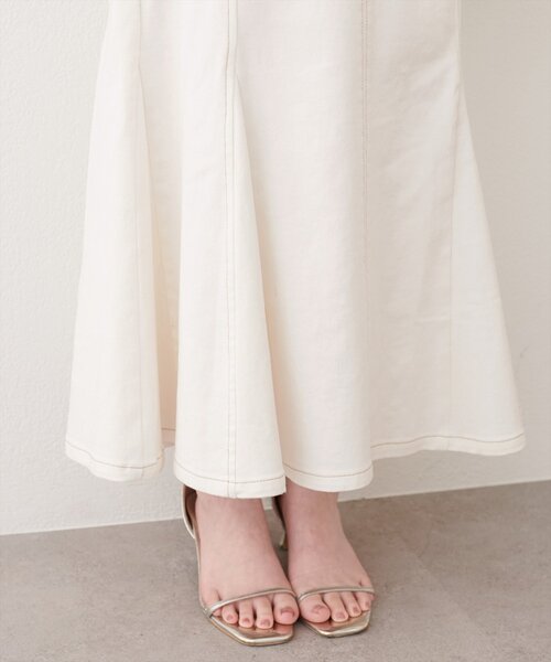 natural couture（ナチュラルクチュール）の「ハートウエストマーメイドデニムスカート（デニムスカート・レディース・オフホワイト/インディゴブルー/ブルー・MEDIUM/LARGE）」の18枚目の写真