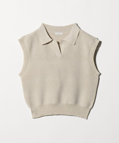 A DAY IN THE LIFE UNITED ARROWS（アデイインザライフユナイテッドアローズ）の「スキッパー フレンチスリーブニット ‐ウォッシャブル‐＜A DAY IN THE LIFE＞（ニット/セーター・レディース・ナチュラル/コバルトブルー/ライム/ダークグレー・FREE）」の2枚目の写真
