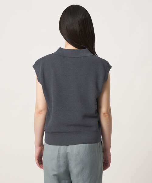 A DAY IN THE LIFE UNITED ARROWS（アデイインザライフユナイテッドアローズ）の「スキッパー フレンチスリーブニット ‐ウォッシャブル‐＜A DAY IN THE LIFE＞（ニット/セーター・レディース・ナチュラル/コバルトブルー/ライム/ダークグレー・FREE）」の11枚目の写真
