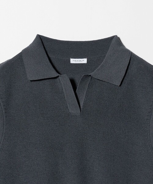 A DAY IN THE LIFE UNITED ARROWS（アデイインザライフユナイテッドアローズ）の「スキッパー フレンチスリーブニット ‐ウォッシャブル‐＜A DAY IN THE LIFE＞（ニット/セーター・レディース・ナチュラル/コバルトブルー/ライム/ダークグレー・FREE）」の13枚目の写真